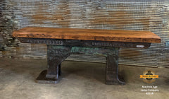 Steampunk Industrial / Barnwood Side Hallway Console / Table / Machine Age Lamps / Steam Gauge Table  #2518 sold