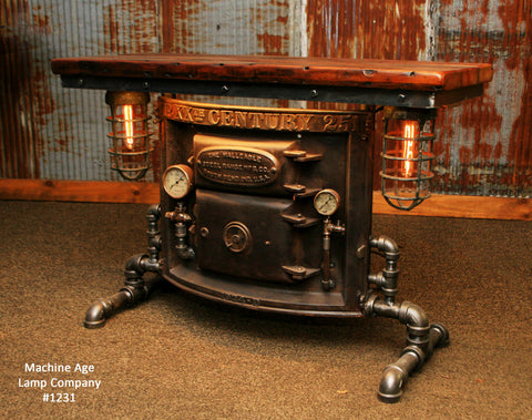 Steampunk Industrial Table/ Console / Side/ Hallway / Boiler Door /  #1231 - SOLD