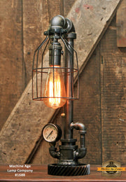 Steampunk Industrial / Gear / Steam Gauge / Lamp #1688