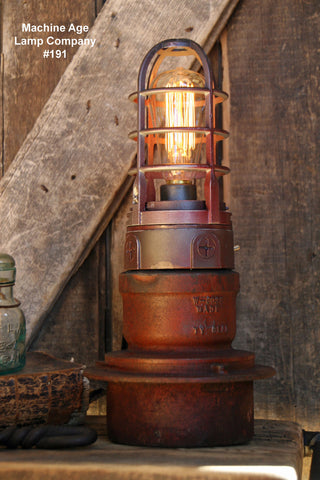 Steampunk Lamp, Explosion Proof Light and Iron Pipe #191 - SOLD