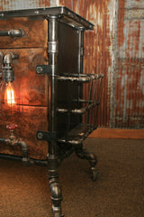 Steampunk Industrial Bar / Hostess Stand / Table / Pub /  Buffet / #1310