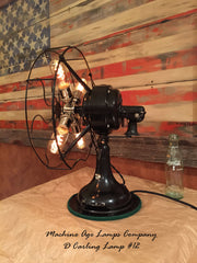 Steampunk, Antique Industrial Re-purposed Robbins & Myers Fan Lamp  # DC12