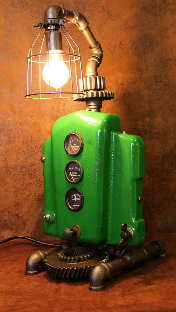 Steampunk Lamp, John Deere Tractor Dash Farm - #CC14