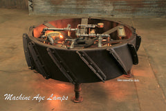 Industrial Wheel Coffee Table / 1940's Steel Wheel / Farm / Tractor / #DC 1673 sold