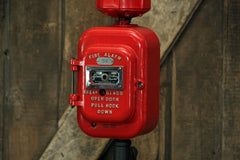 Steampunk Industrial / Antique Fire Call Box / 1925 Samson / Fireman / Gear / Lamp #2215 sold