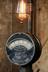 Steampunk Industrial Electrical Meter / Gauge Lamp Light / Chicago / #1205 - SOLD