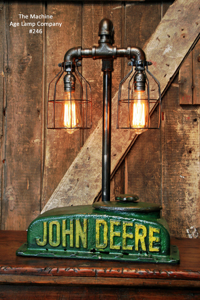 Steampunk Industrial  Lamp, Antique John Deere Farm Tractor "B"  - #246 sold