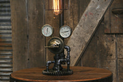 Steampunk Industrial Lamp / Antique Welding Regulator / Lamp #1821 sold