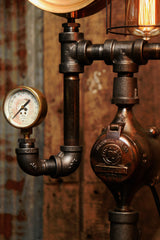 Steampunk Industrial Lamp / Steam Gauge / Gear /  #1245 sold