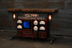 Steampunk Industrial / Antique Sun Engine Analyzer / Automotive / Barn wood Table / #2166 sold