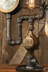 Steampunk Industrial Lamp / Gear / Steam Gauge / #1489 sold