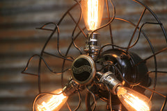 Steampunk Industrial Fan Lamp / Antique Westinghouse Fan / Lamp #1813