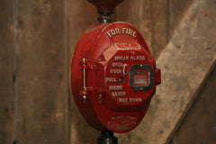 Steampunk Industrial / Antique Fire Call Box / Fireman / Gear / Lamp #2176 sold