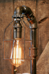Steampunk Industrial Steam Gauge Lamp, Vintage Brass #1201 - SOLD