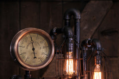 Steampunk Industrial / Steam Gauge Lamp / Gear  / General Electric / Lamp #3584 sold