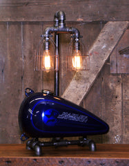 Steampunk Industrial, Original Motorcycle HD Gas Tank Lamp  #2684