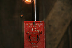 Steampunk Industrial / Fire Alarm Switch / Gear Base / Fireman / #3075