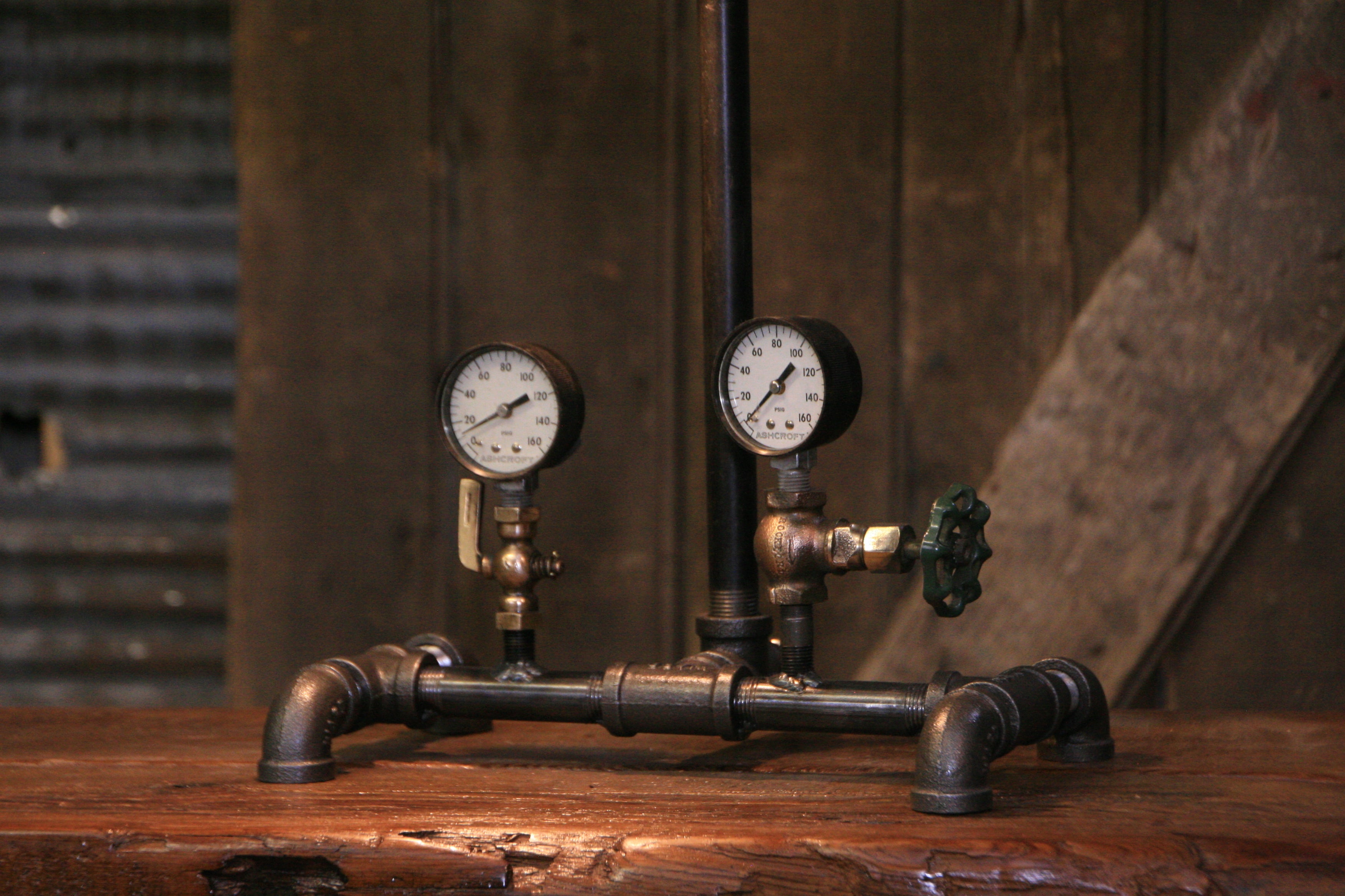 Steampunk Lamp, Antique Farmall Tractor Valve Cover Farm Lamp #4040