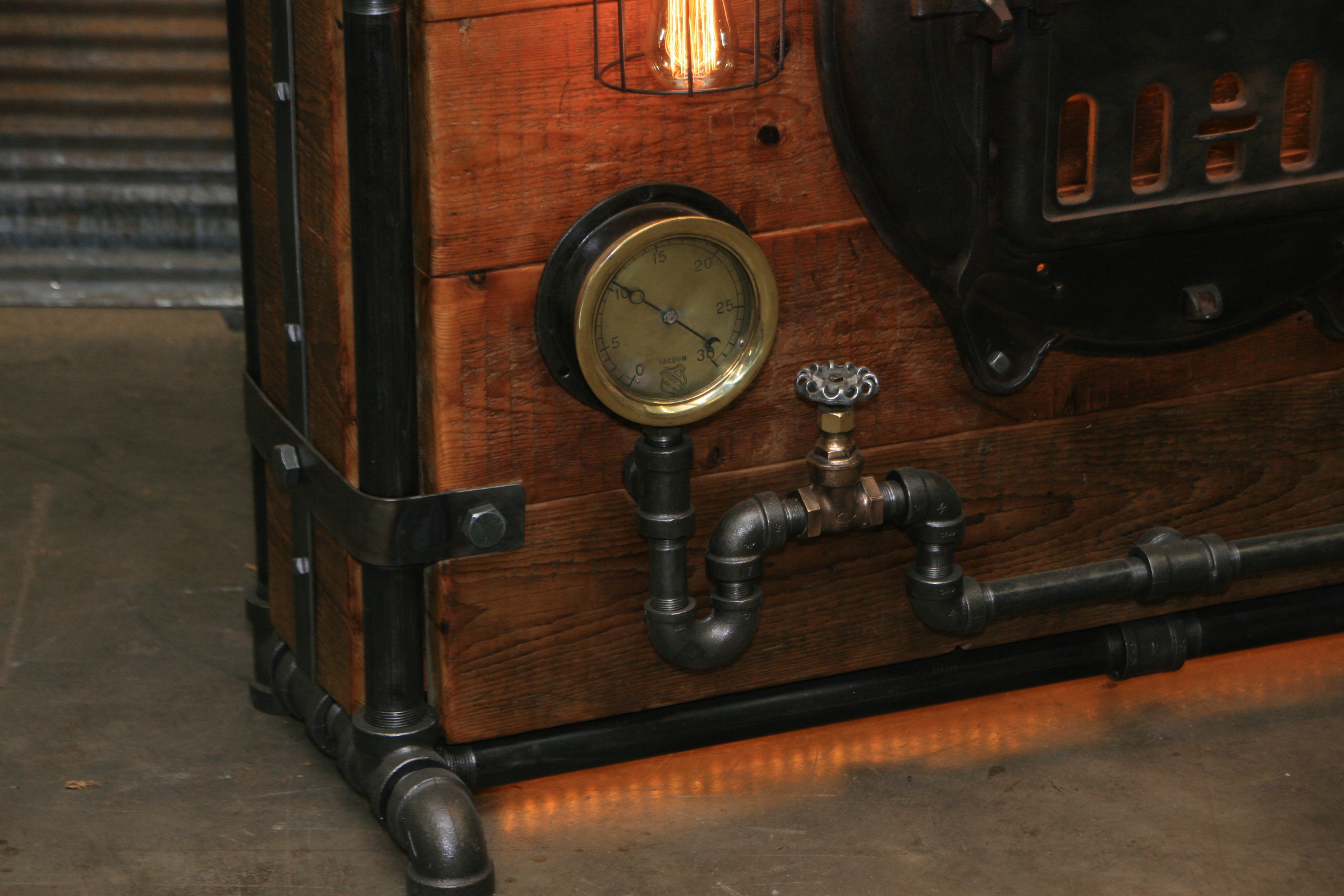 Steampunk Industrial / Bar / Railroad / Hostess Stand / Table / Pub / #2075