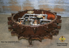 Steampunk Industrial / Antique Farm Tractor Wheel Coffee Table / Farmall /  #dc117 sold