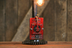 Steampunk Industrial / Fire Call Box Switch / Gear Base / Fireman / #2182 sold
