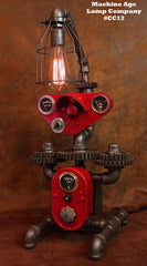 Steampunk Lamp, by Machine Age Lamps, Farmall Tractor Dash Farm Lamp - #CC12