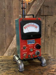 Steampunk Industrial / Antique Sun Meter / Automotive Car Garage / Lamp #3099