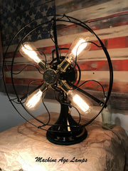 Steampunk Industrial Fan Lamp / GE General Electric / Restored / Art Deco / fan #dc 1760 sold