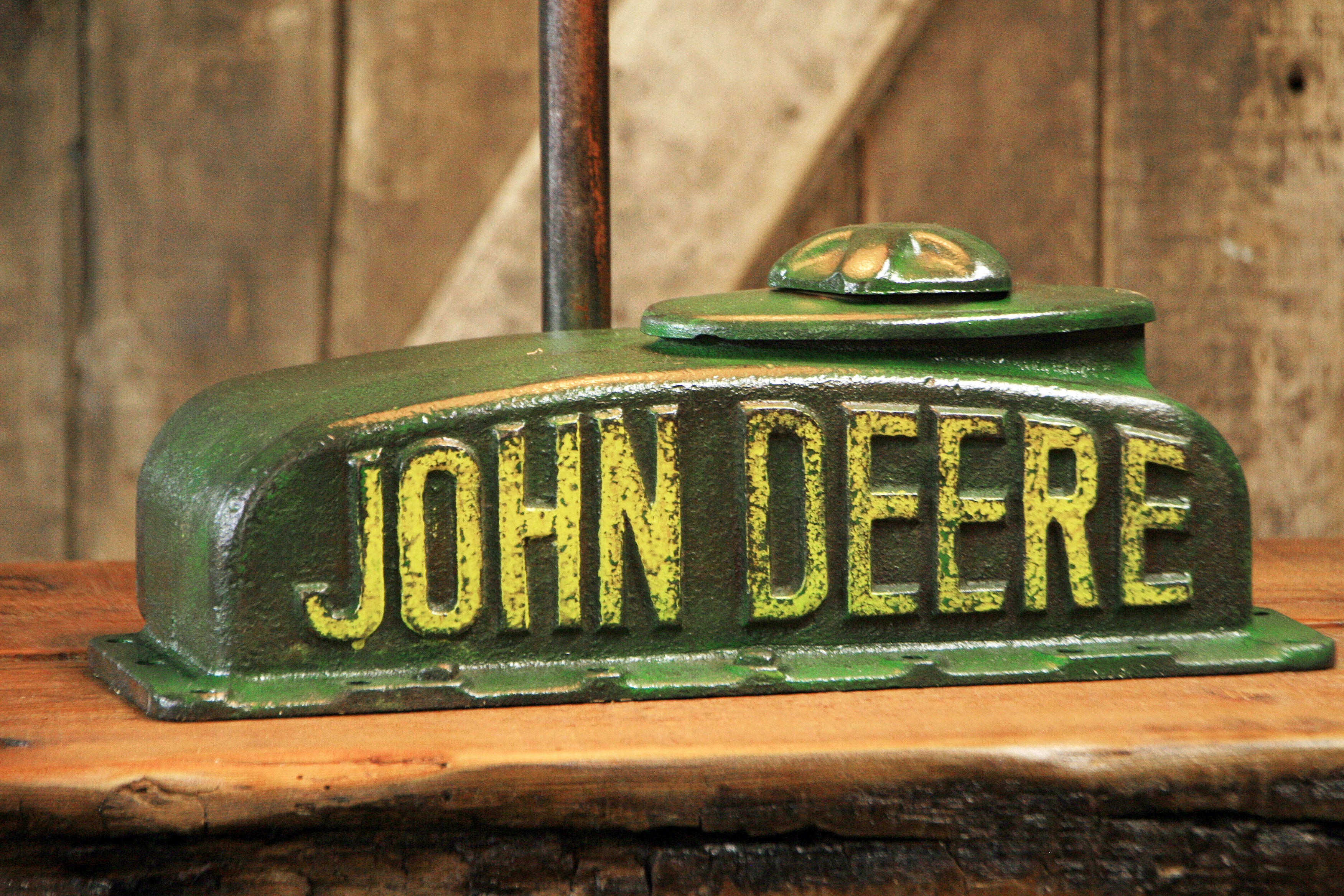 当時物 ヘッドライト ヴィンテージ John Tractor Light Steampunk Industrial Lamp, Antique John Deere Farm Tractor 