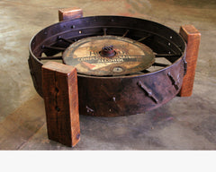 Steampunk Industrial / Farm / Antique Tractor Wheel / Coffee Table / #1670 sold