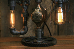 Steampunk Industrial / Steam Gauge Lamp / Camden/ Gear / Lamp #2458