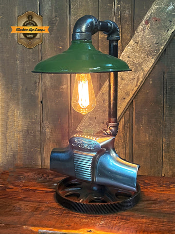 Steampunk Industrial  / Antique Ford Truck Emblem / 1950's  / Automotive  / Lamp #4084