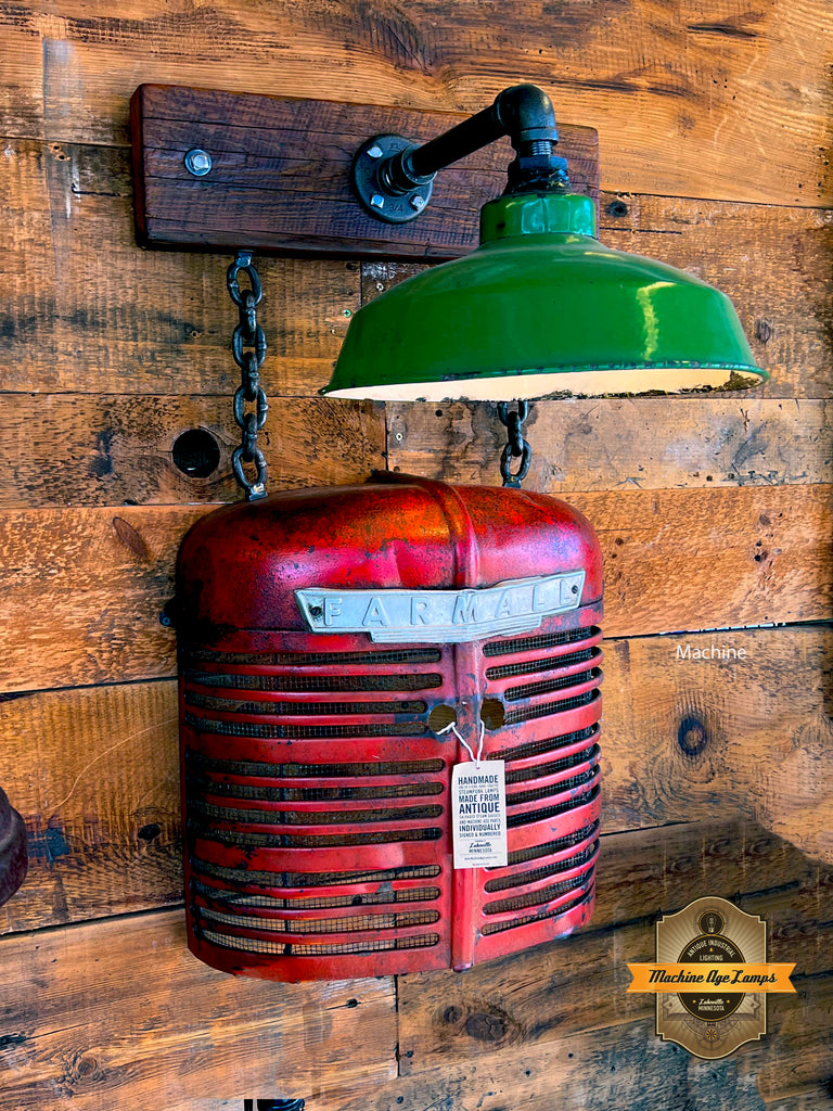 Antique Farmall International  Tractor Farm Wall Sconce /  Lamp #3951