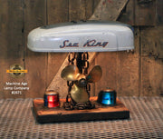 Steampunk Industrial / Boat Motor / Sea King / Nautical / Marine / Cabin /  Lamp #2671