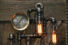 Steampunk Industrial Lamp / Shawn Carling / Boston / Steam Gauge / Lamp #1822 sold