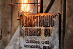 Steampunk Industrial Lamp, Steam, Iron Builder Plate #409 - SOLD