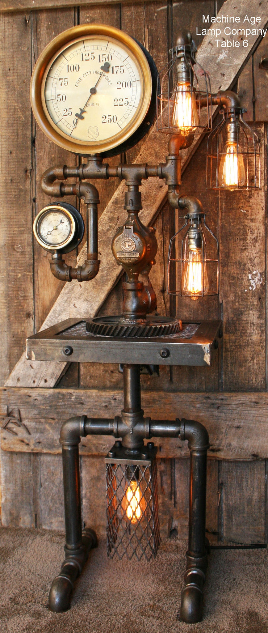 Industrial Lamp Table or Stand Floor 6