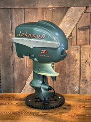 Steampunk Industrial / Antique Johnson Boat Motor / Nautical / Marine / Cabin / Lamp #3343 sold