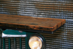 Steampunk Industrial / Original vintage 50's Jeep Willys Grille / Table Sofa Hallway / Green / Table #1842 sold
