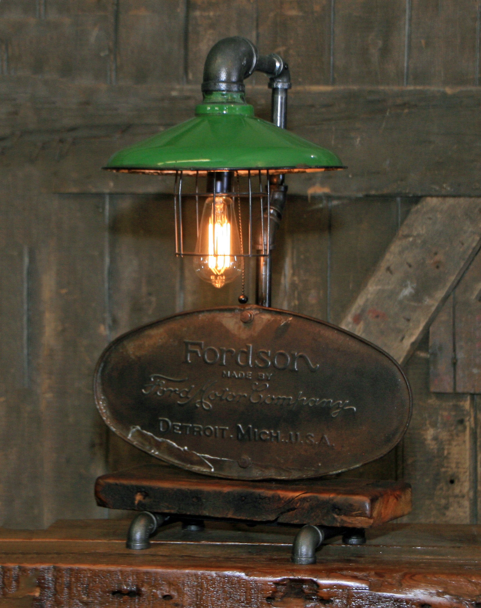Steampunk Industrial Lamp / Farm / Tractor / Antique Fordson Tank / #4021