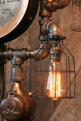 Steampunk Industrial Lamp / Steam Gauge / Saint Louis USA / #1210 - SOLD