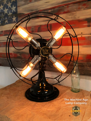 Steampunk Industrial Fan / Antique Robbins & Myers Fan / Deco / Lamp #DC107