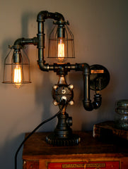 Machine Age Steam Gauge Lamp #43 - SOLD