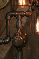 Steampunk Industrial / Antique Steam Gauge / Gear / Lamp / #1262 sold