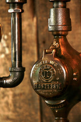 Steampunk Industrial Lamp, San Francisco Ca, Steam Gauge #1064 sold