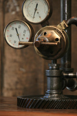 Steampunk Industrial Lamp, Antique Brass Regulator #1076 sold