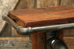 Steampunk Barn Wood Industrial Table Stand Floor 1