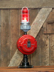 Steampunk Industrial / Antique Fire Call Box / Fireman / Gear / Lamp #2183 - SOLD