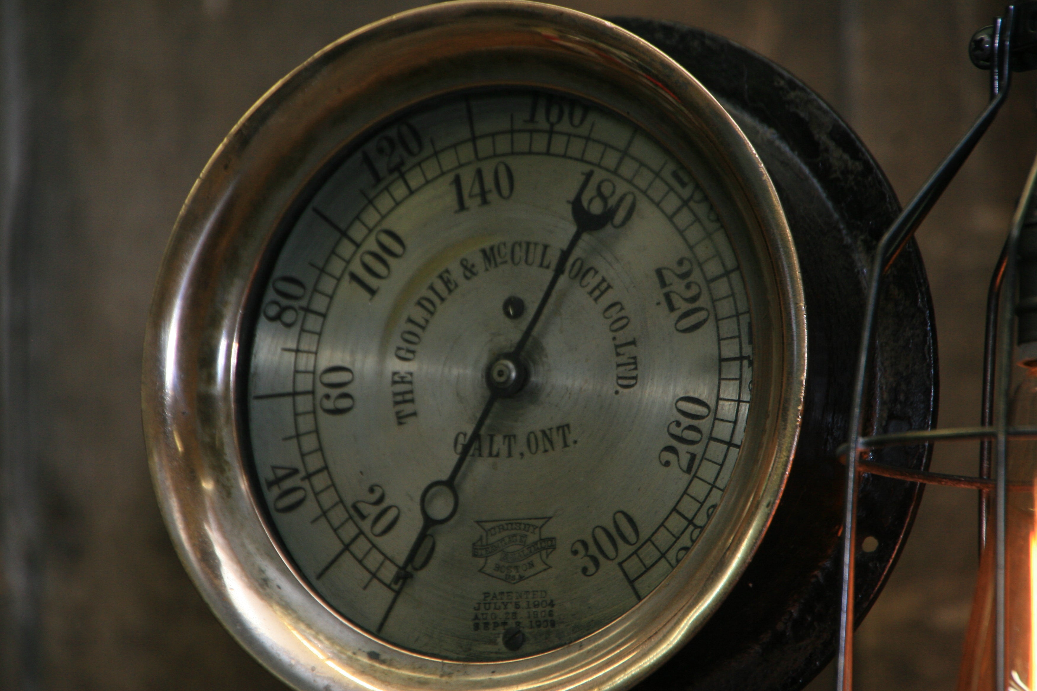 Steampunk Industrial / Steam Gauge Lamp / Gear / Goldie Mcculloch / Galt Ont Canada / Lamp #1836