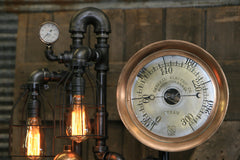 Steampunk Industrial / Steam Gauge Lamp / General Electric / Oiler / Lamp #2071 sold